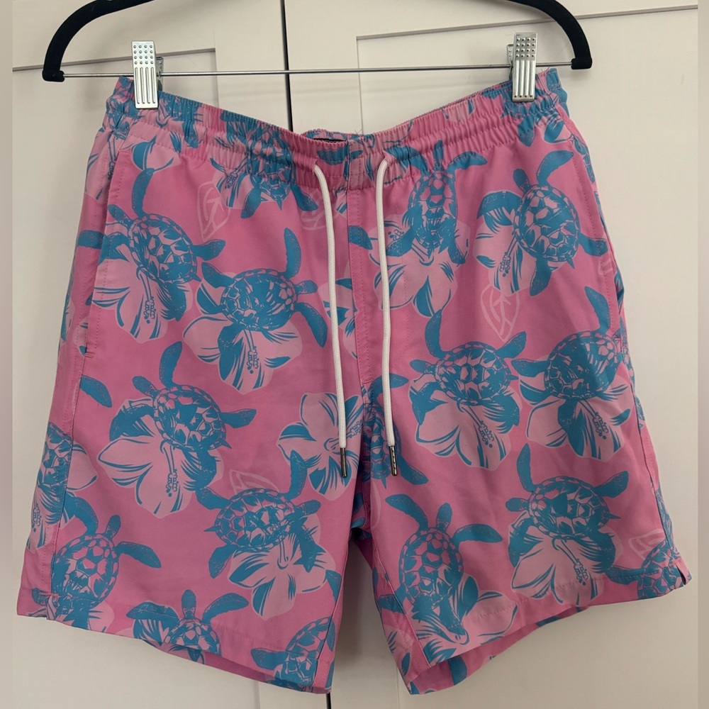 Surf Cuz Colorful Swim Shorts with Floral Design Small